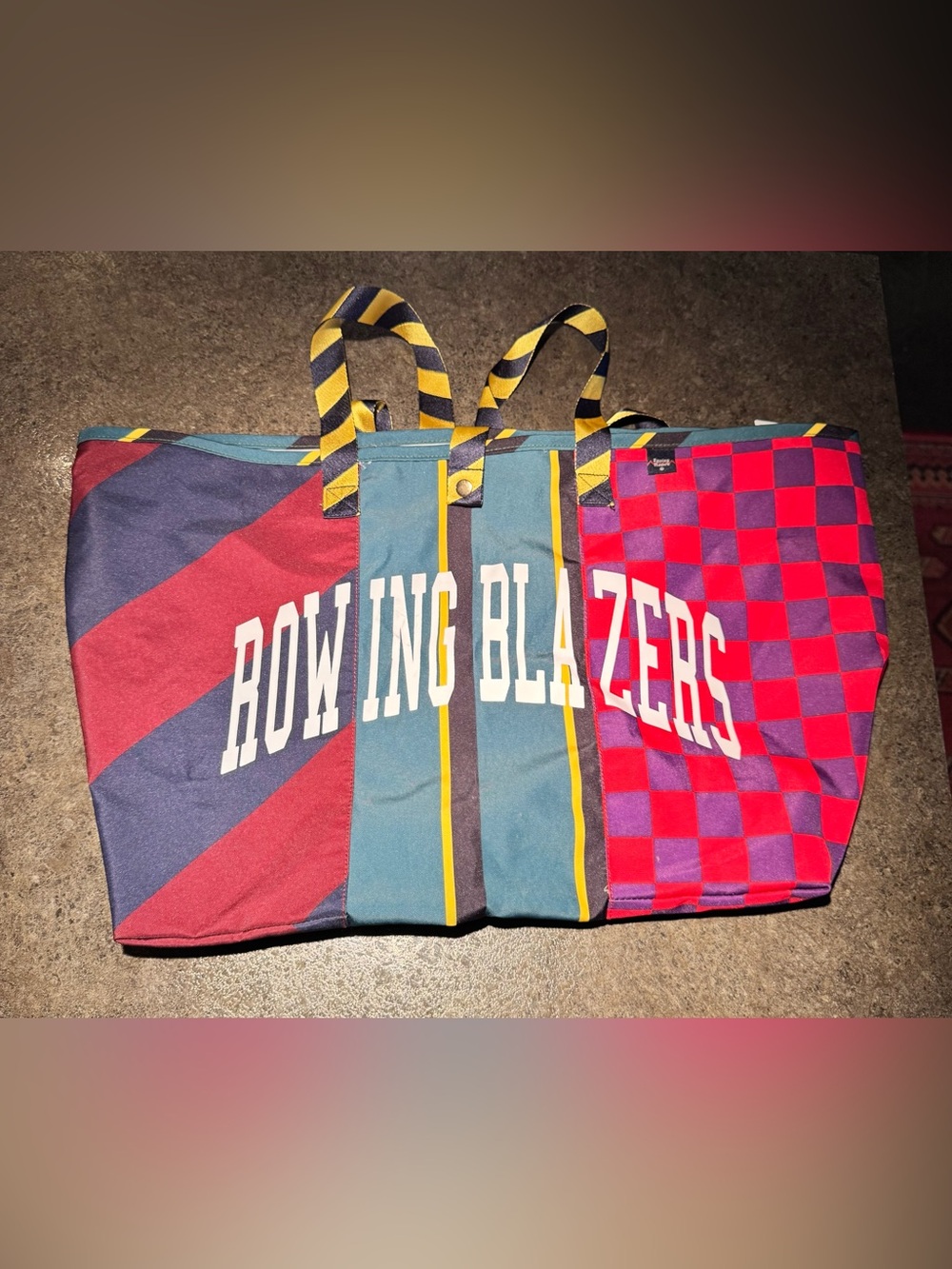 Rowing Blazers X Target Multi-Color Rugby Stripe Foldable Tote